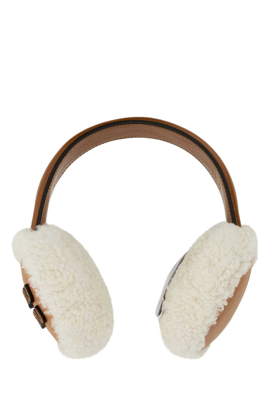 Caramel Leather Earmuffs Cognacnaturale Exterior: Shearling Cappelli E Fasce Per Capelli
