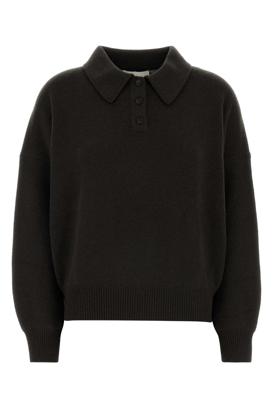 Lisa Yang Sweater 100% Cashmere polo sweater in green