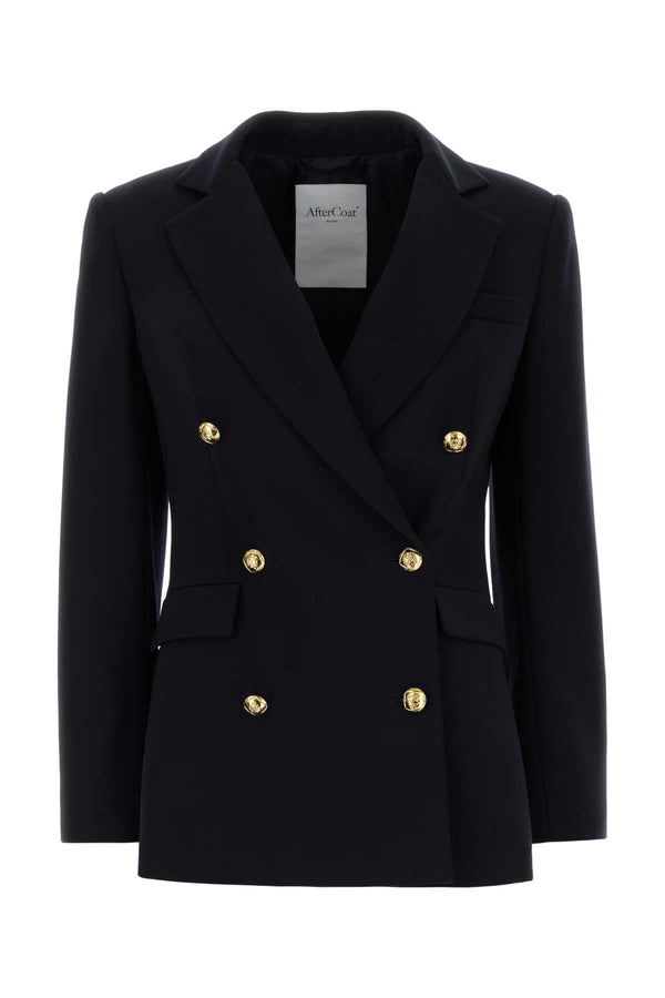 Aftercoat Exterior: 100% Wool; Lining: 100% Cupro blazer in navy