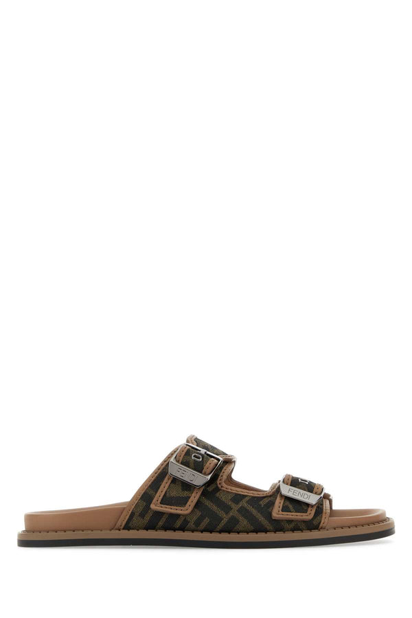 Fendi Exterior: 100% Fabric slide in brown