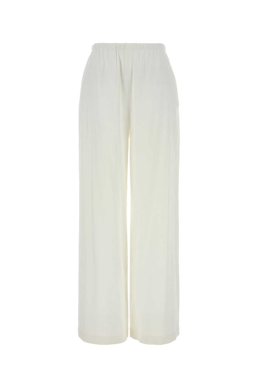 Max Mara 62% Linen trousers in white