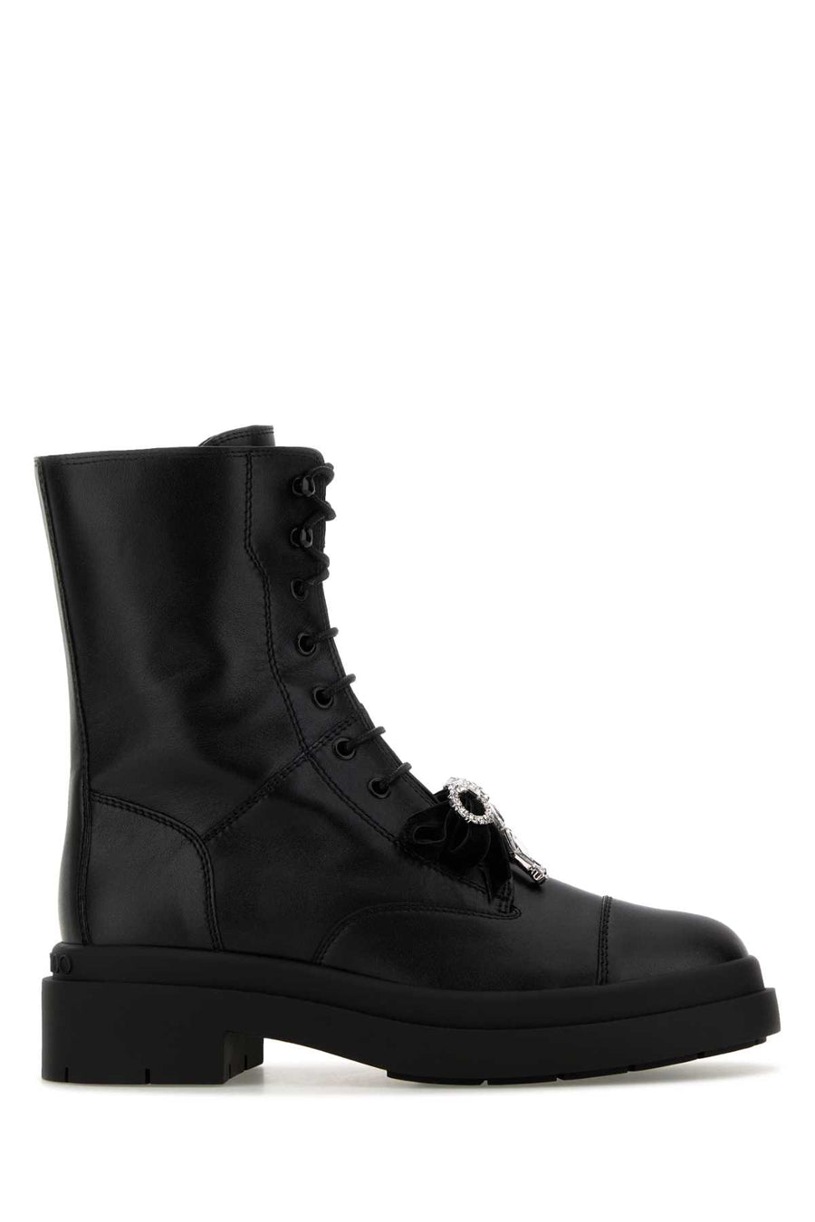 Jimmy Choo Flat Leather boot in black