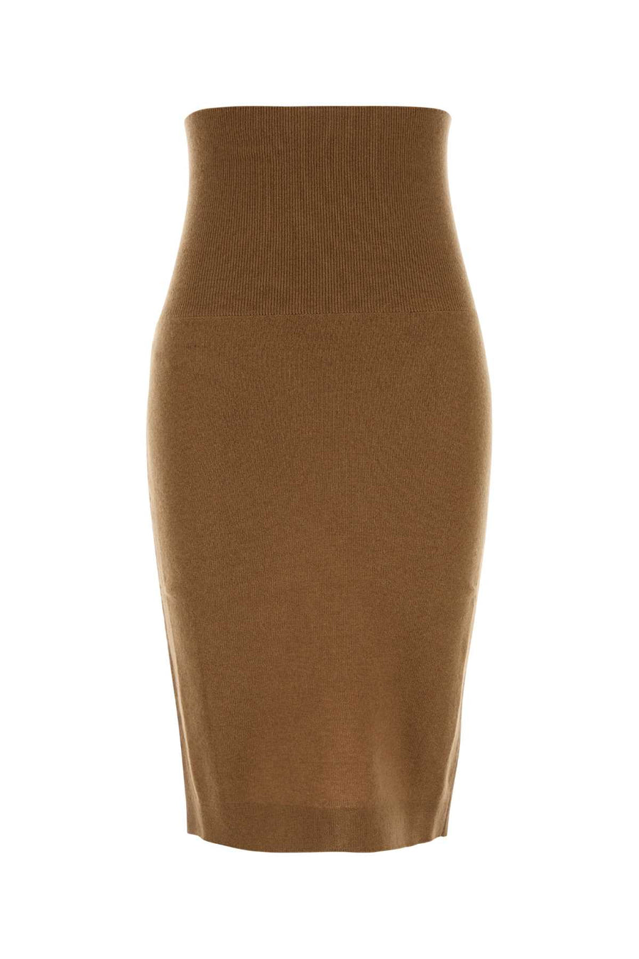 Camel Virgin Wool Gonne