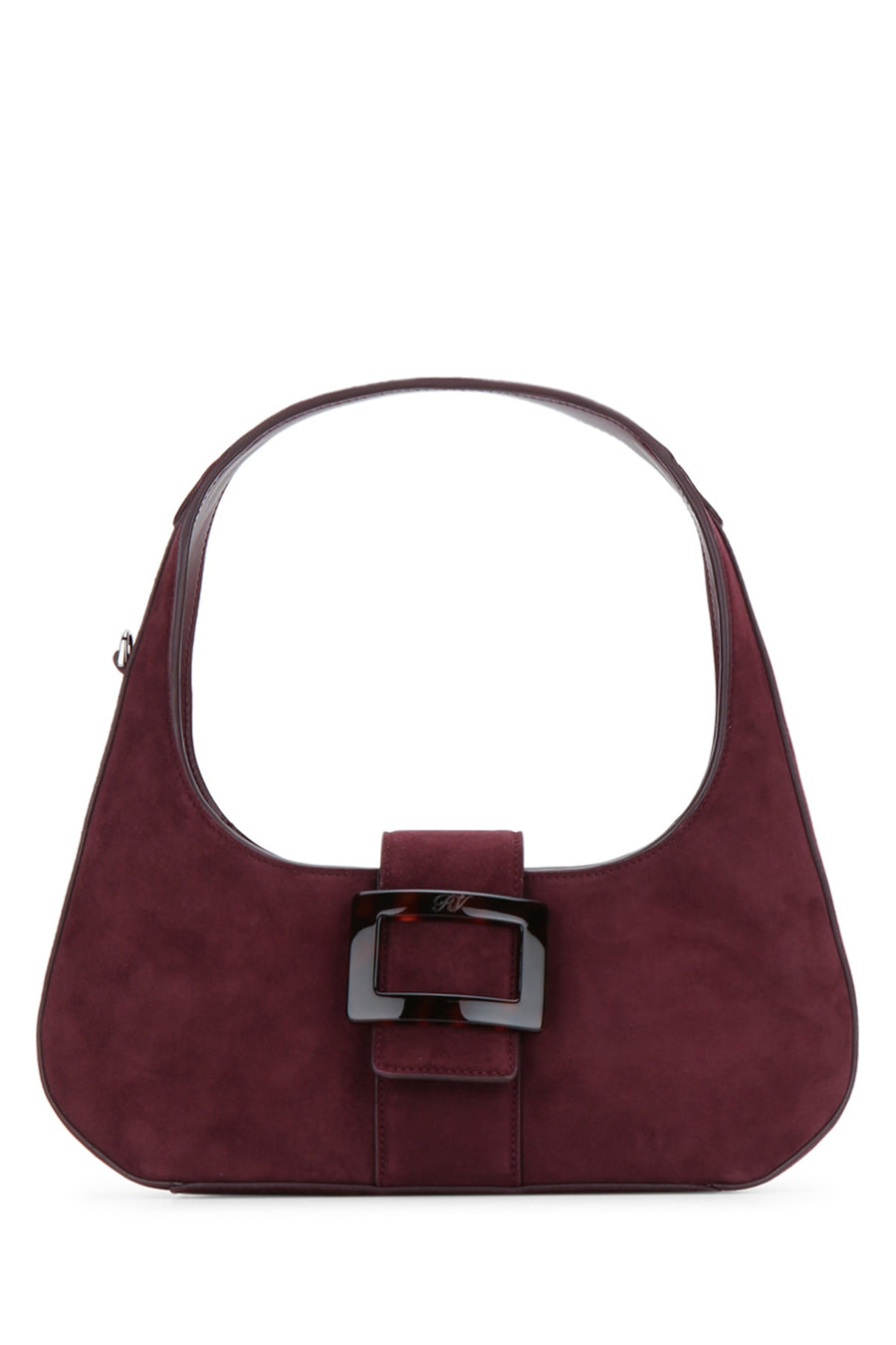Roger Vivier Suede shoulder bag in burgundy