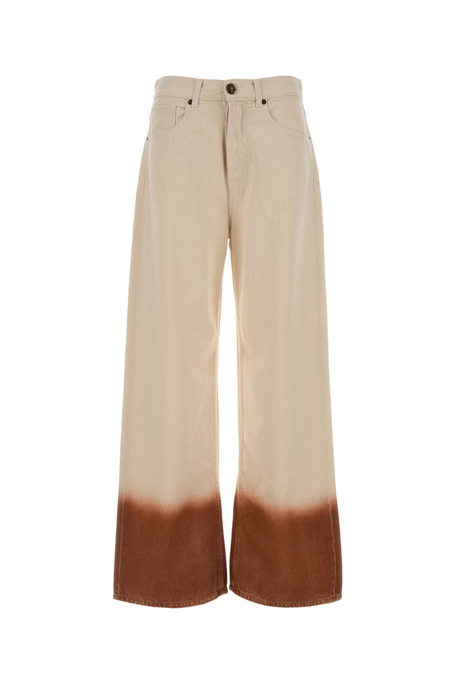 Alanui Eden 100% Cotton jeans in beige