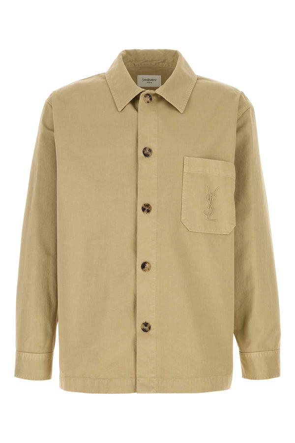 Saint Laurent Overshirt 100% Cotton shirt in beige