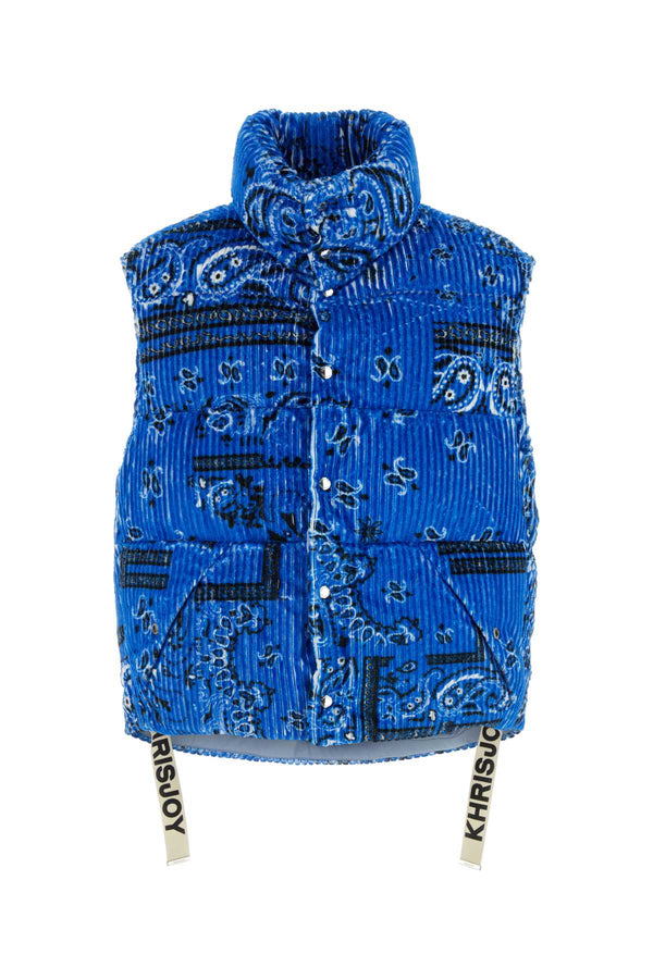 Khrisjoy Exterior: 100% Cotton; Lining: 100% Polyester; Padding: 80% Down vest in blue