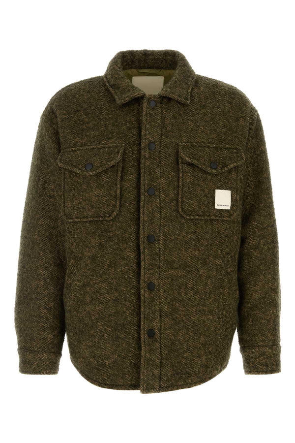 Emporio Armani Exterior: 43% Wool 36% Polyester 21% Acrylic; Lining: 100% Nylon jacket in green