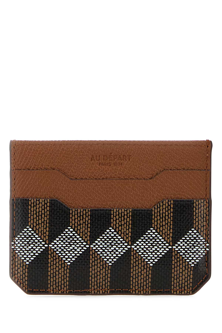 Au Depart Holder 35% Canvas card case in brown