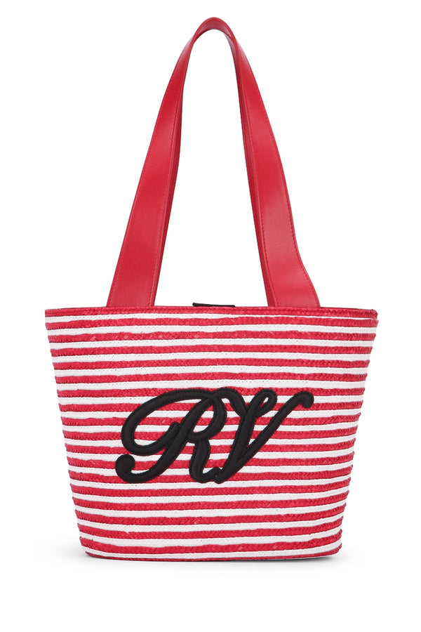 Roger Vivier Straw Straw tote bag in red