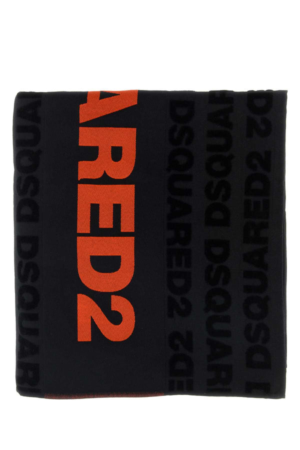 Dsquared2 Exterior: 100% Cotton scarf in black