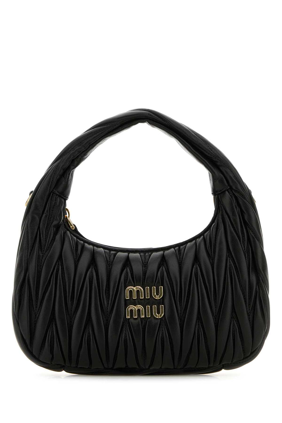 Miu Miu 100% Agnello (lamb leather) shoulder bag in black