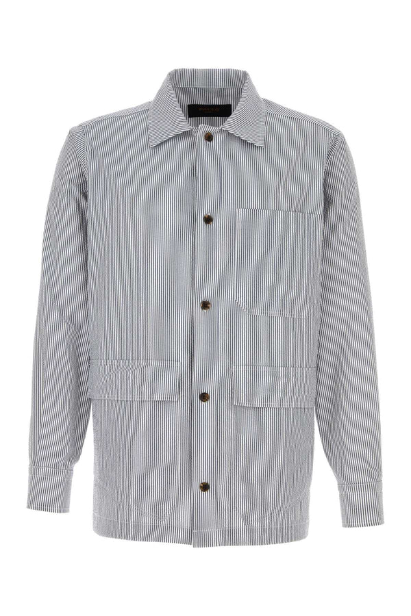 Palto' Seersucker 69% Polyester shirt in blue