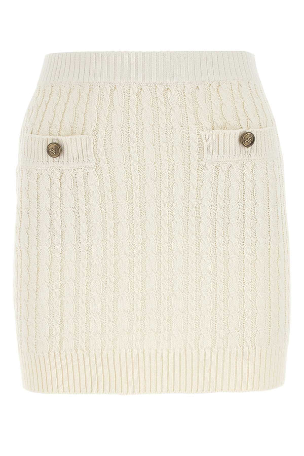 Prada 98% Cotton mini skirt in beige
