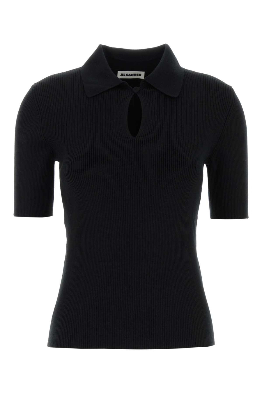 Jil Sander Shirt 100% Virgin Wool polo shirt in black