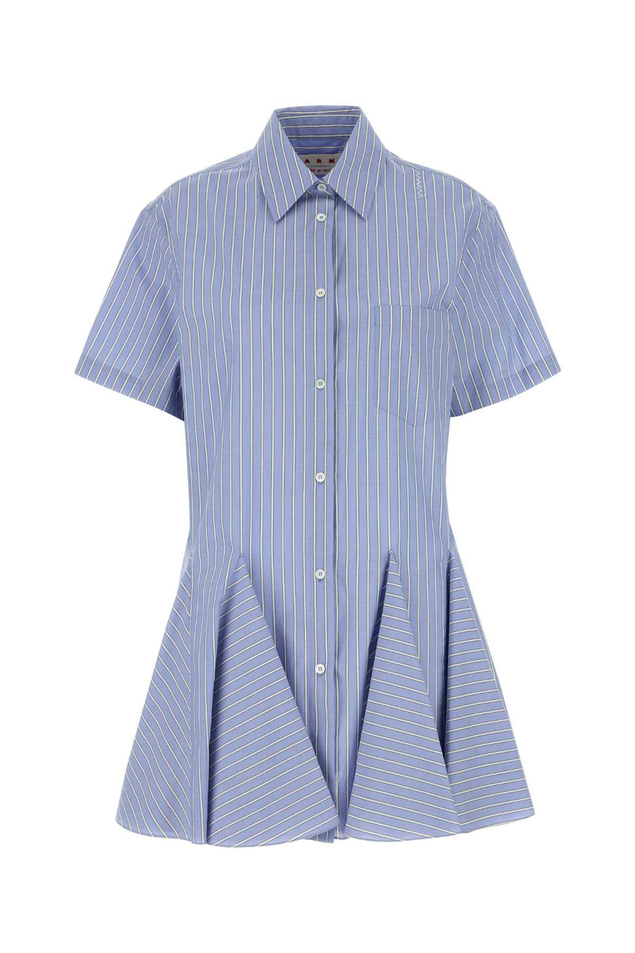 Marni 100% Cotton shirt dress in blue