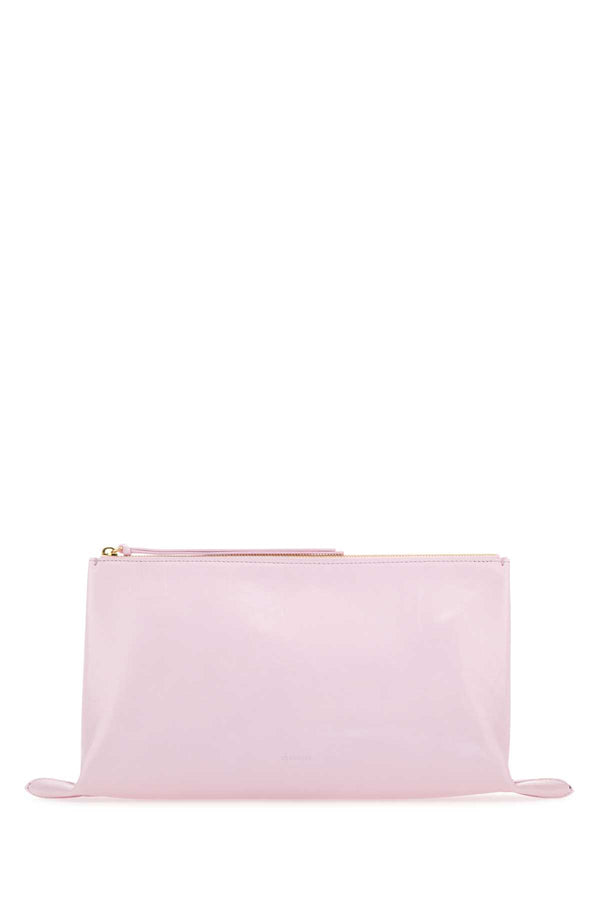 Jil Sander Exterior: 100% Calf clutch in pink
