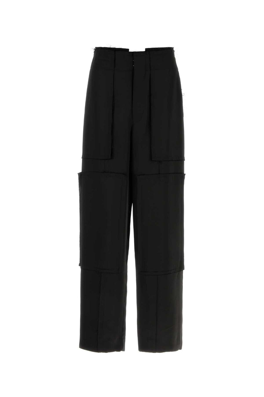 Maison Margiela 100% Viscose trousers in black