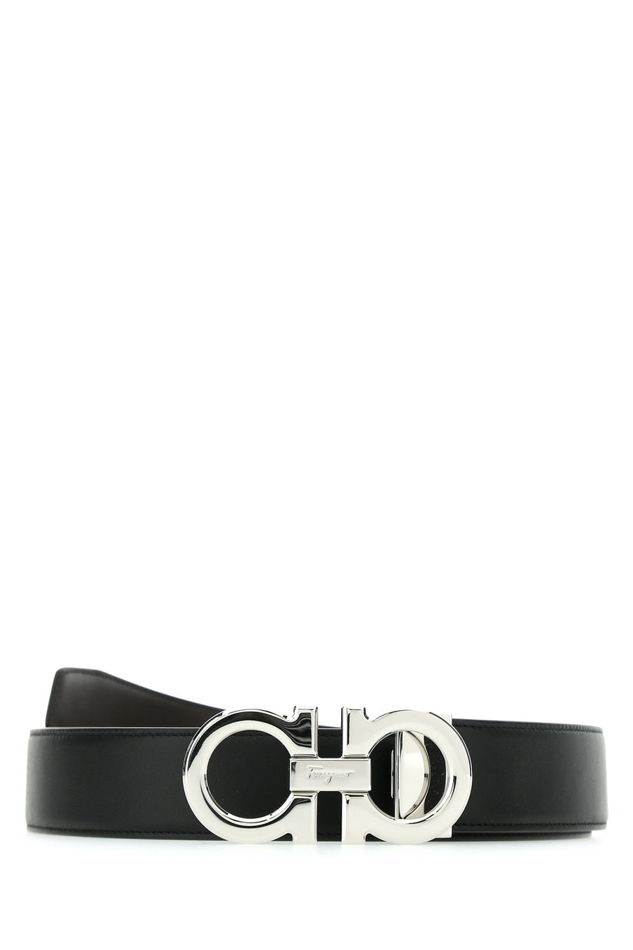 Ferragamo Nerohickory 100% Leather belt in black