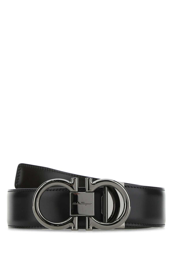 Ferragamo 100% calf leather belt in black