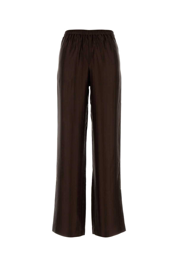 Loulou De Saison Darkbrown 54% Viscose trousers in brown