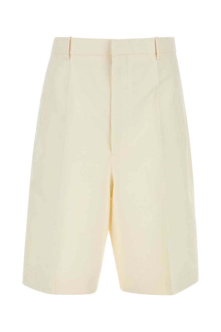 Bottega Veneta Exterior: 71% Cotton 29% Silk bermuda in white