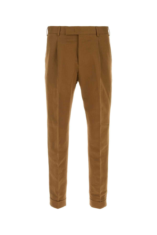 Pt Torino 54% Linen trousers in beige