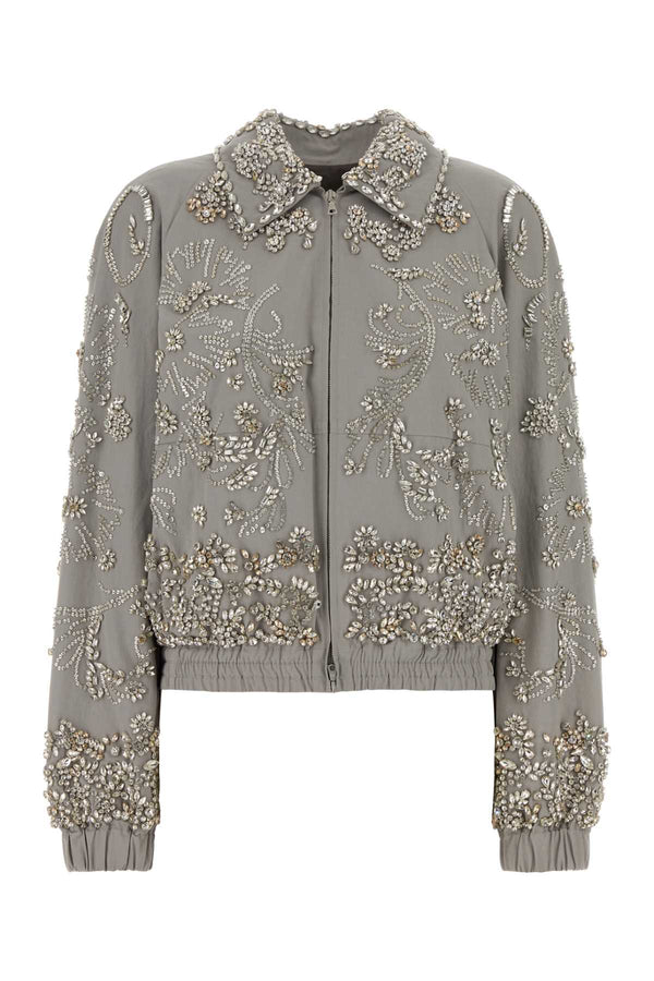 Dries Van Noten Jacket Exterior: 100% Cotton; Lining: 100% Viscose jacket in gray