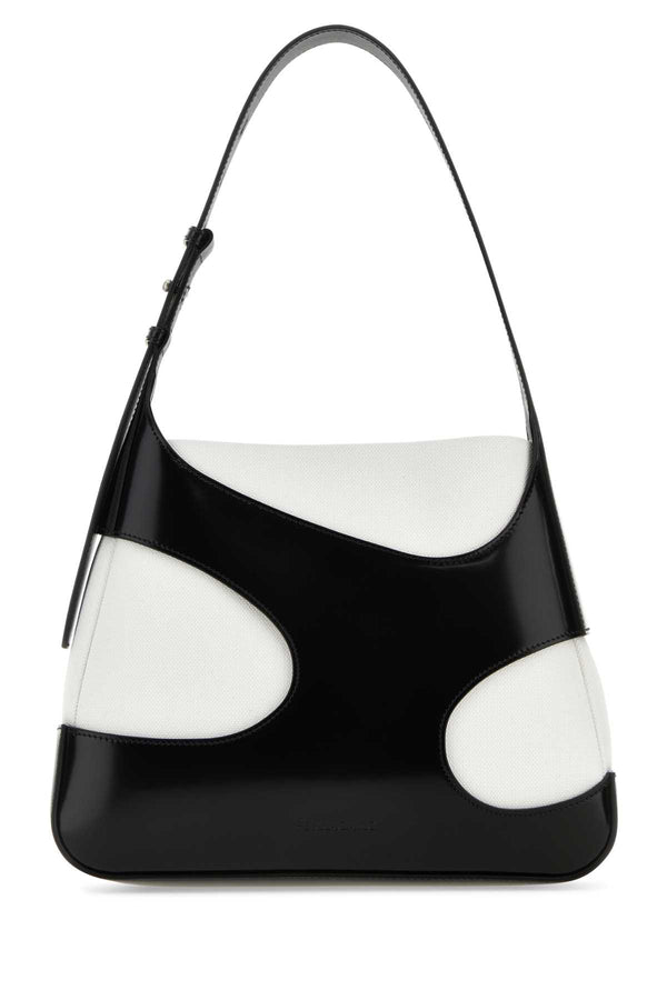 Ferragamo Neroowhite Exterior: 100% Calf; Lining: 70% Nylon shoulder bag in black