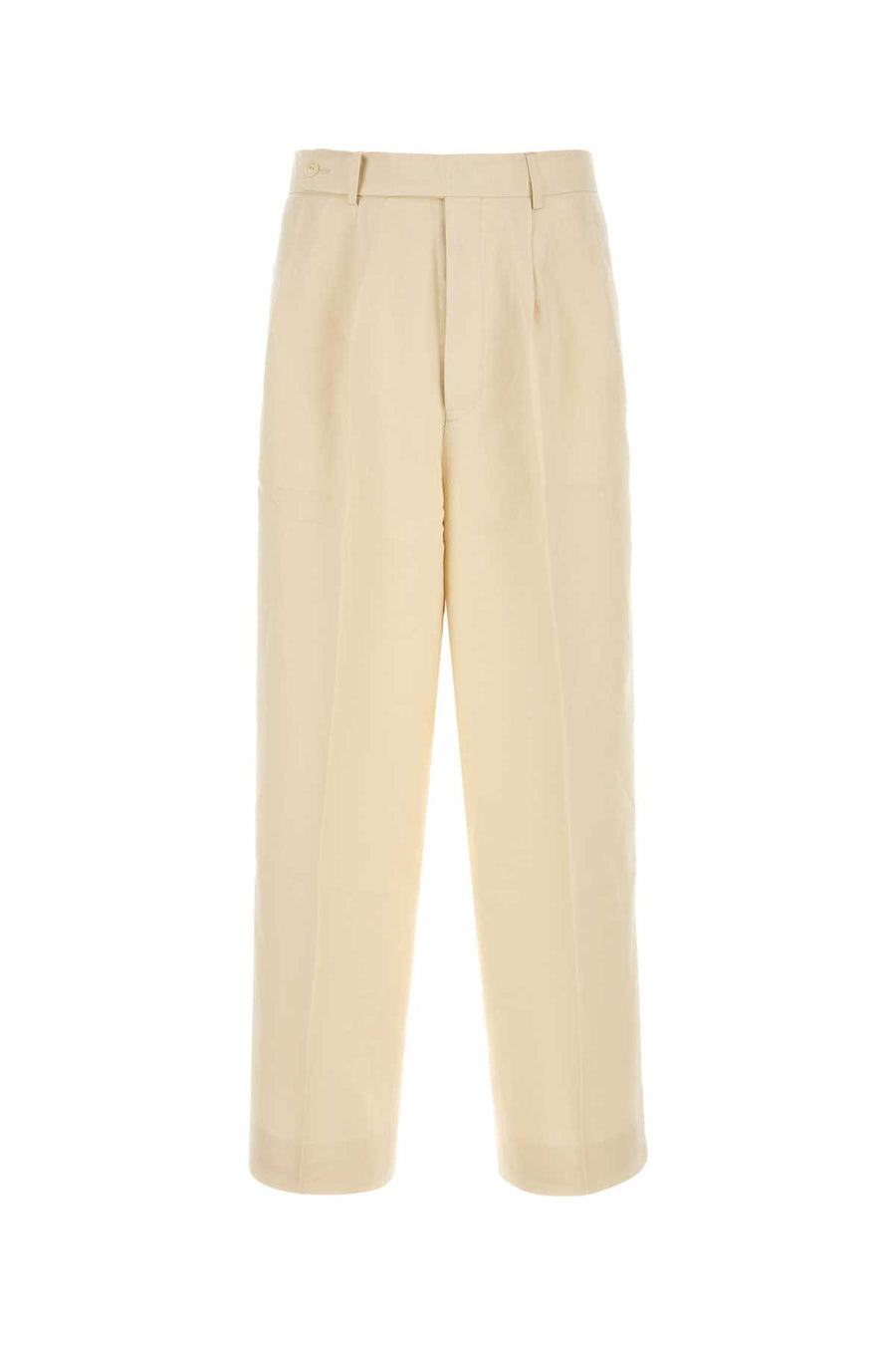 Bode Weave Exterior: 91% Viscose 9% Linen; Lining: 100% Viscose trouser in cream