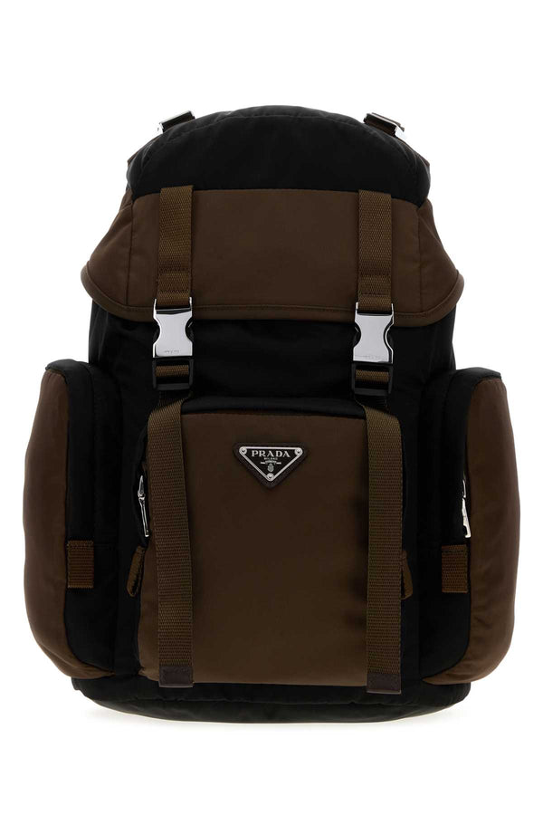 Prada Exterior: 100% Fabric; Lining: 100% Fabric; Finishing: Silver metal backpack in black