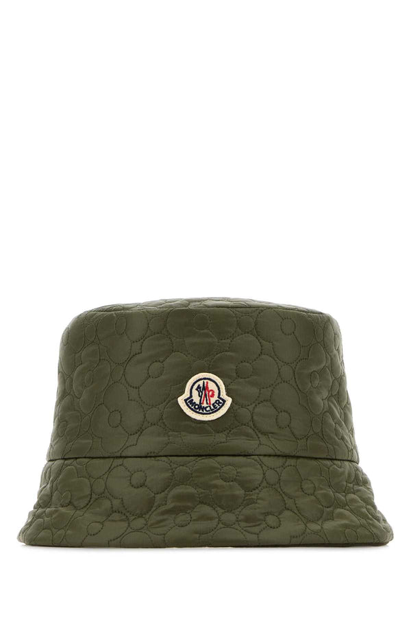 Moncler BUCKET Base fabric: 100% polyamide/nylon; Embroidery: 77% cotton + 23% polyester bucket hat in green