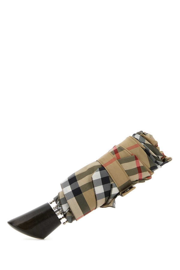 Burberry Check 100% polyester exclusive of coating umbrella in sand