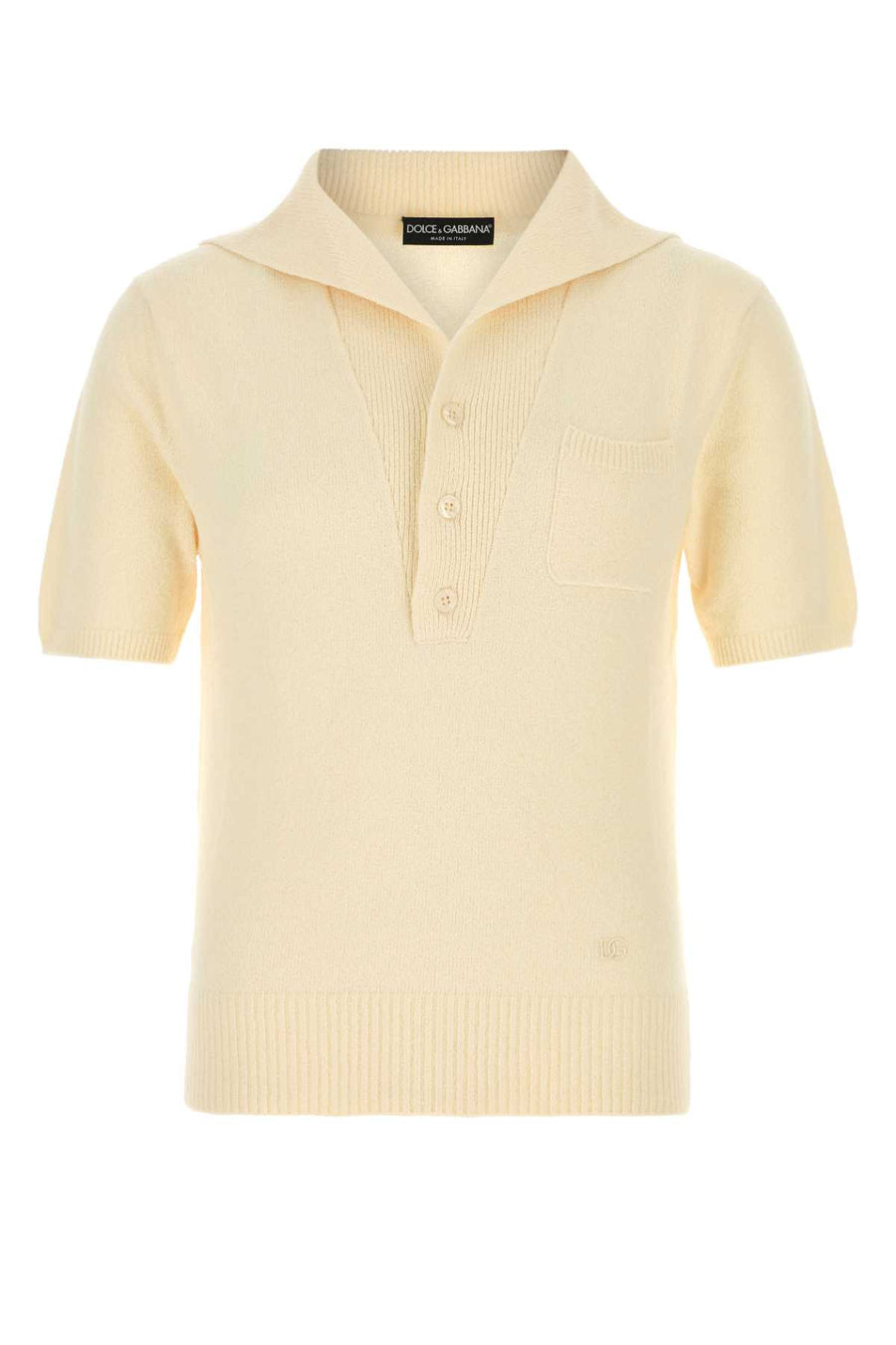 Dolce & Gabbana 65% Cotton polo shirt in beige