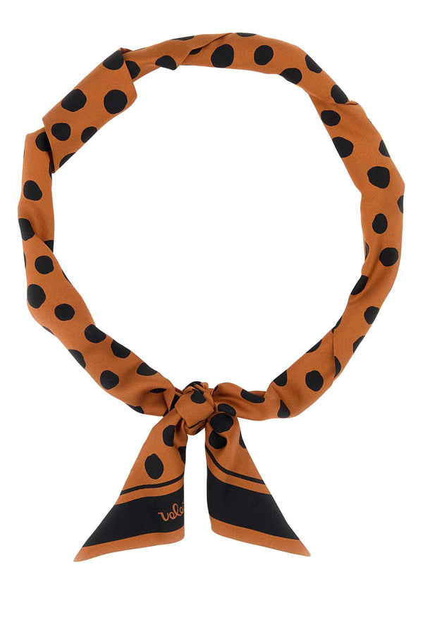 Valentino Garavani Bandeaux 100% Silk scarf in orange