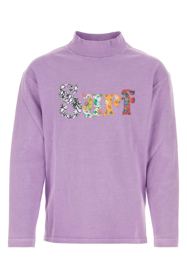 Erl Tshirt 100% Cotton sweatshirt in purple