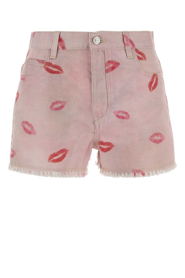 Isabel Marant Etoile 100% Cotton denim shorts in pink
