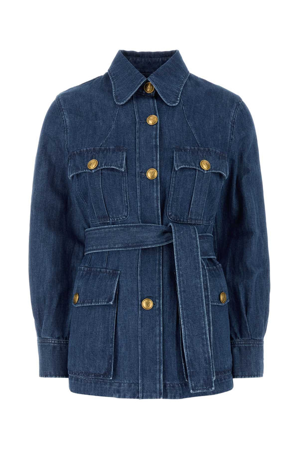 Valentino Garavani Denim 64% Cotton denim jacket in navy