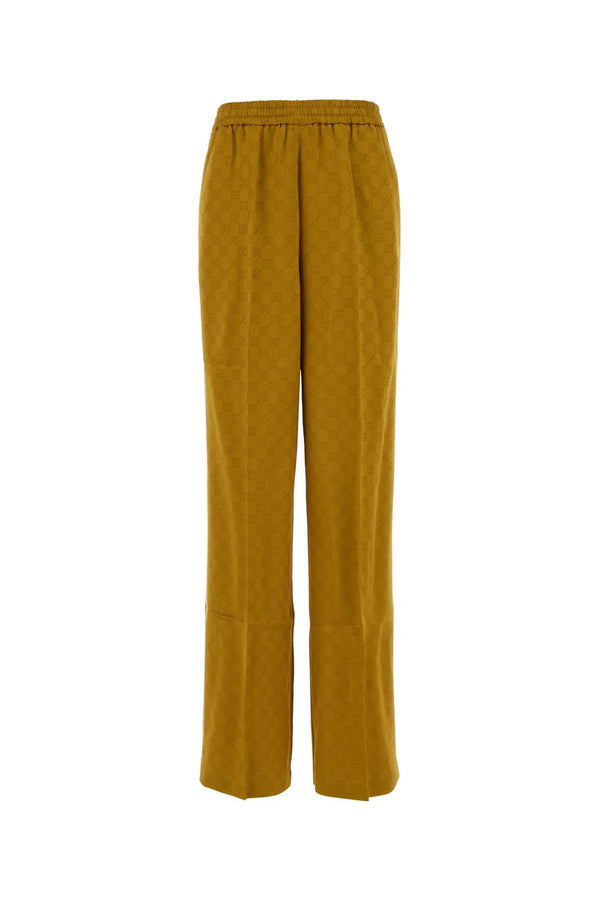 Gucci 55% Viscose 45% Acetate joggers in mustard
