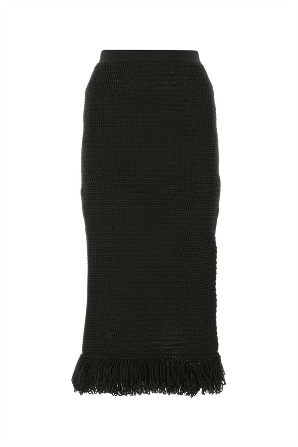Bottega Veneta 100% Cotton skirt in black