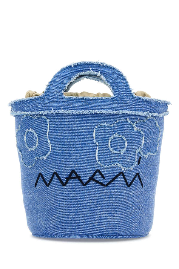 Marni Exterior: 100% Fabric; Lining: 100% Fabric bucket bag in cobalt