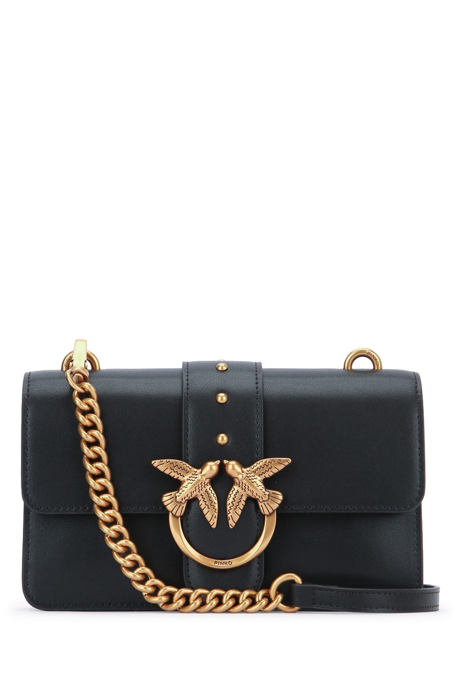 Pinko Tracolla 100% Leather shoulder bag in black