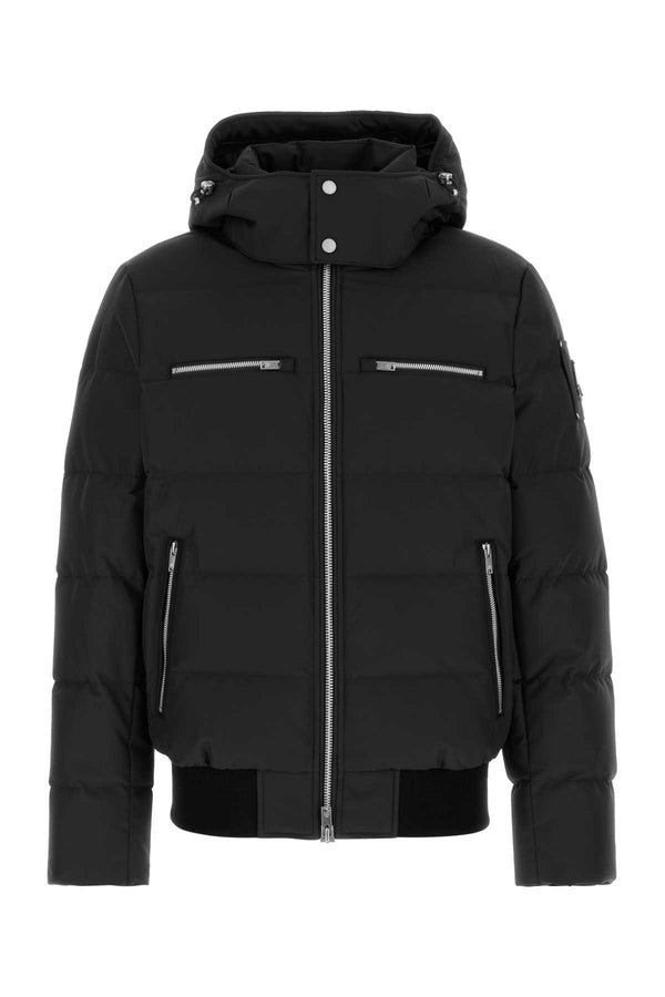 Moose Knuckles Bomber Exterior: 100% Polyester Lining: 100% Polyester Padding: 90% Down 10% Feather down jacket in black