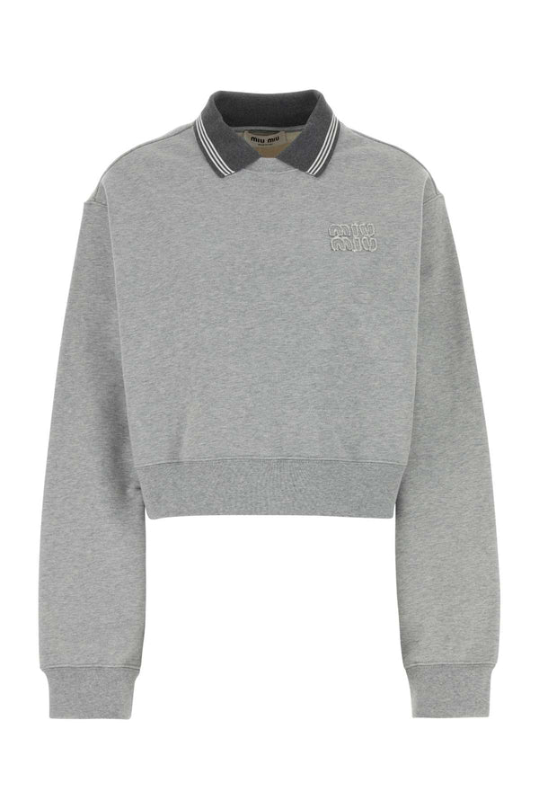 Miu Miu 100% Cotton sweatshirt in gray