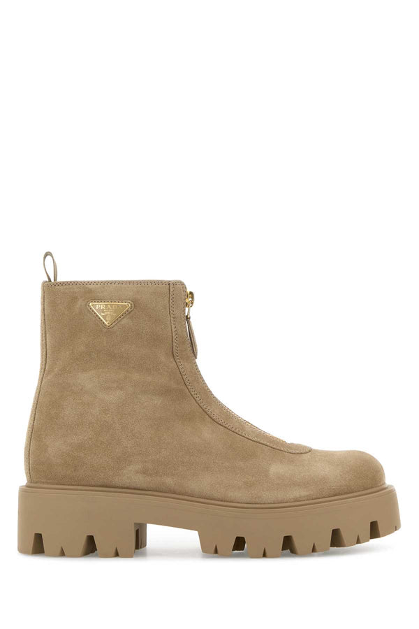 Prada Exterior: 100% Suede boot in beige