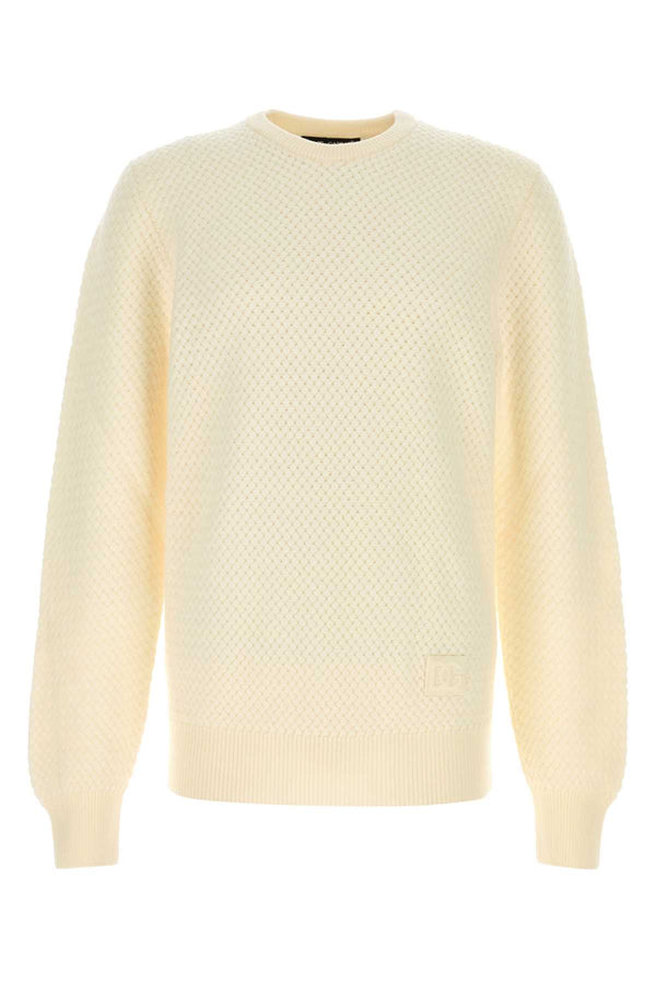 Dolce & Gabbana 100% Virgin wool sweater in beige