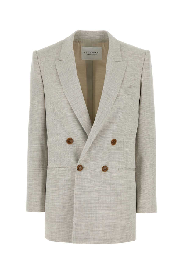 Philosophy Di Lorenzo Serafini Exterior: 77% Virgin wool blazer in gray