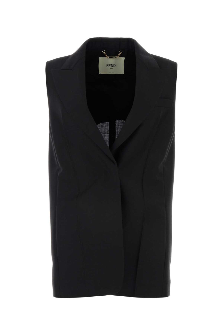 Fendi 80% Mohair 20% Wool vest in black