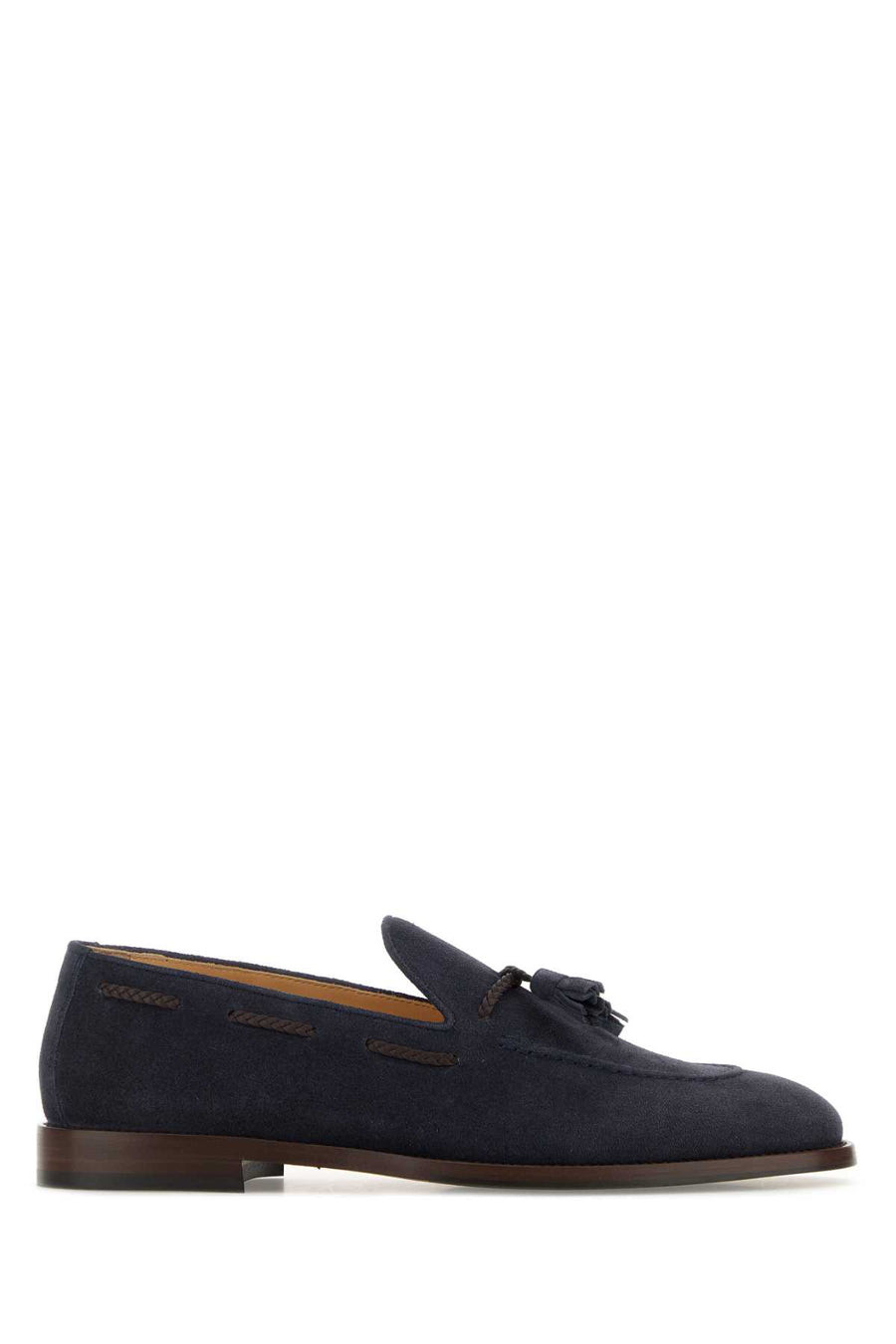 Brunello Cucinelli Nappina Exterior: 100% Suede loafers in navy