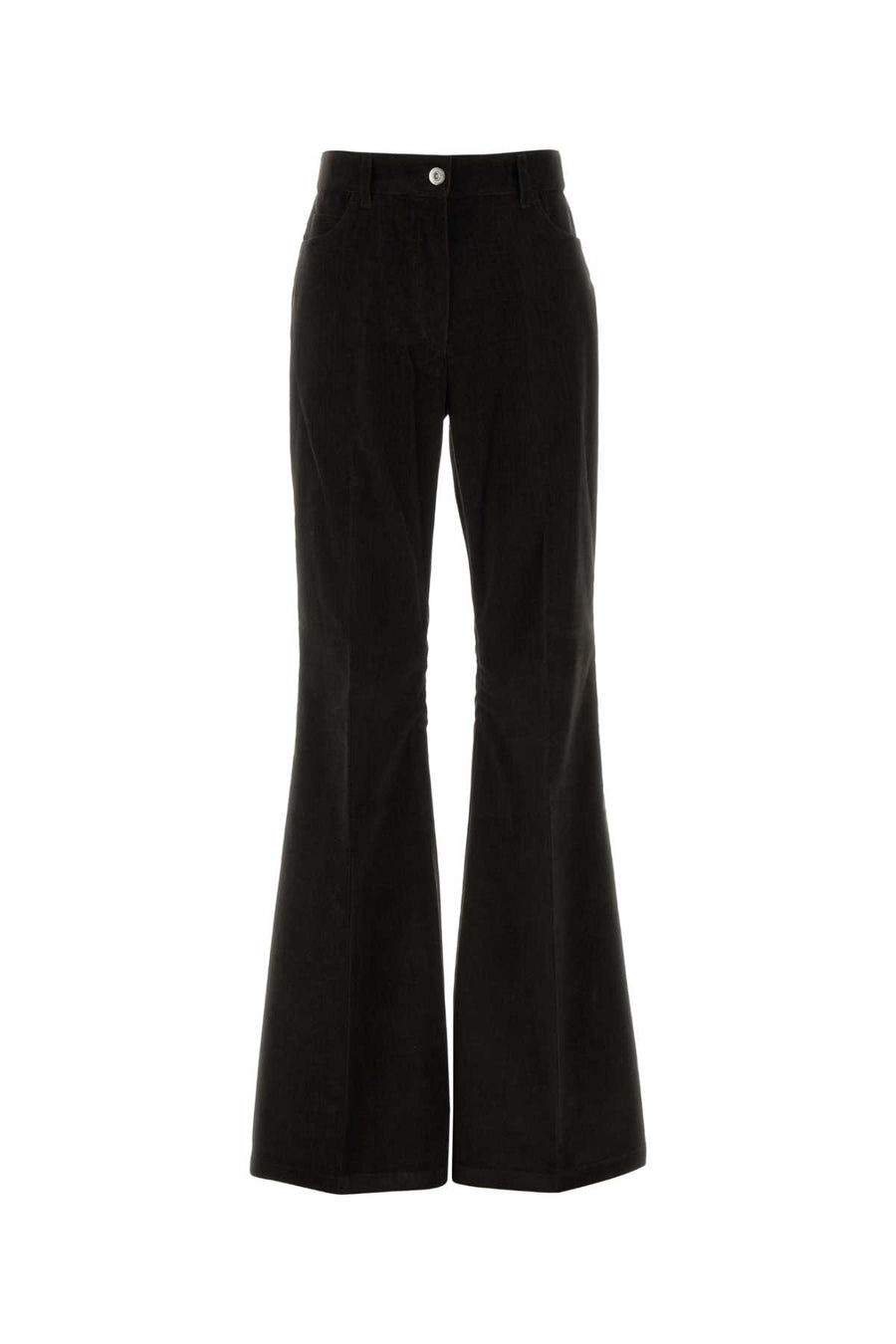 Ferragamo Darkexpresso 98% Cotton trousers in black